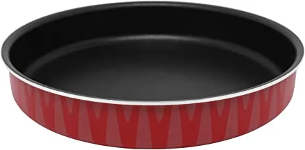 Trust Pro Non Stick Round Tray with 2 Layered Aluminium Coating, 24 cm, Red