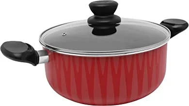 Trust Pro Non Stick Casserole with 2 Layered Coating, 26 cm, Red