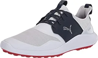 Men's Ignite Nxt Lace Golf Shoe, White Silver-Peacoat, 9.5 UK, Puma White Puma Silver Peacoat, 44 EU