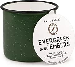 Paddywax Candles Alpine Collection Scented Candle, 9.5 oz, Evergreen & Embers