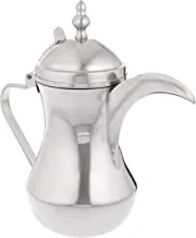 Al Rimaya 22-3288 India Stainless Steel Coffe Dallah With Golden Lid, 1400 ml Capacity