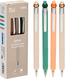 Deli Comfort Grip Smooth Writing Nusign Bullet Tip Gel Pen 8 Pieces Set, 0.7 mm Tip Size, Blue