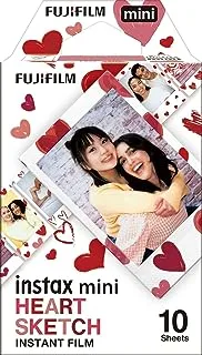 Fujifilm Instax Mini Film 10 Shot Pack HEARTS Border