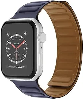 AC&L Leather Magnetic Band Compatible with Apple Watch 38Mm Strap, Indigo