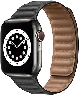 AC&L Leather Magnetic Band Compatible with Apple Watch 38Mm Strap, Black