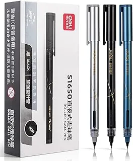 Deli Roller Pen, Black,12 Pieces, S1650