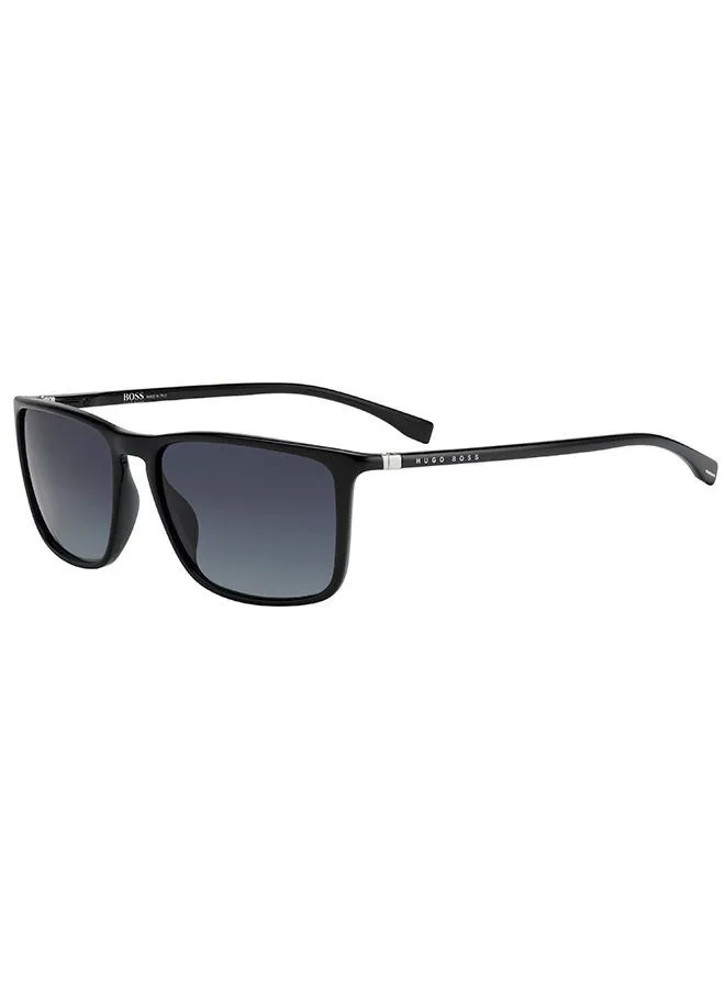 HUGO BOSS Men Rectangular Sunglasses BOSS 0665/S/IT  BLACK 57