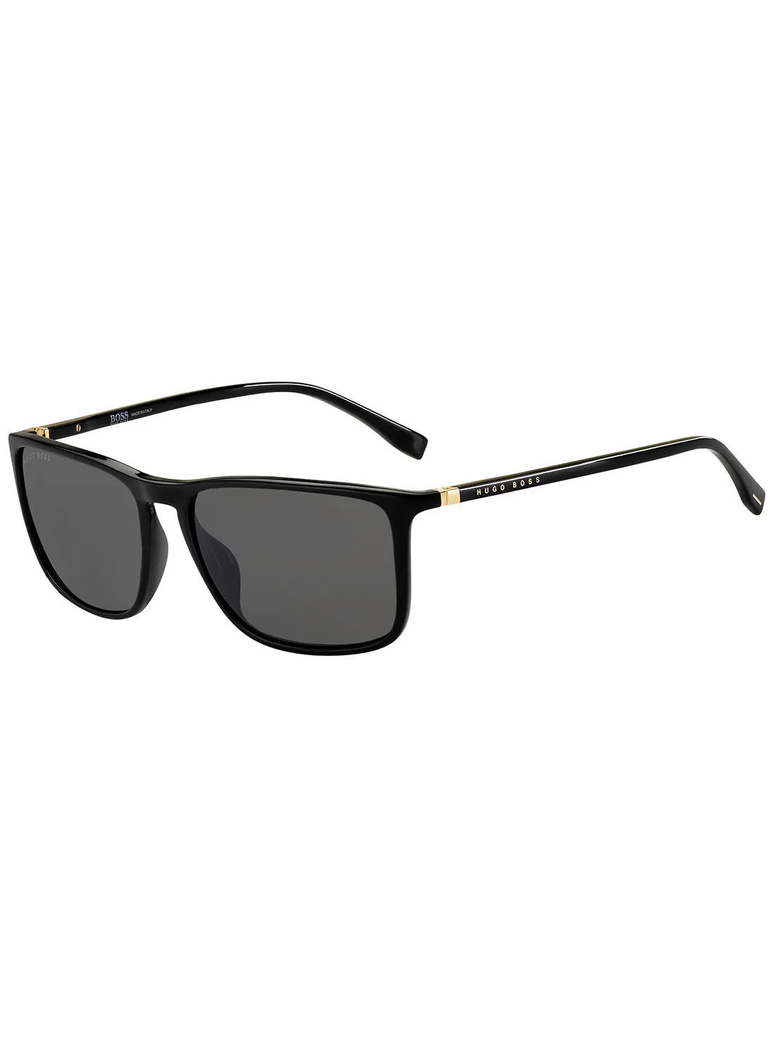 HUGO BOSS Men Rectangular Sunglasses BOSS 0665/S/IT  BLK GOLD 57