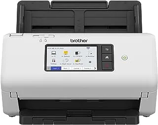 BROTHER ADS 4700W High speed Wireless Desktop Scanner Duplex A4 Document Scanner Large 10.9cm intuitive touchscreen, White