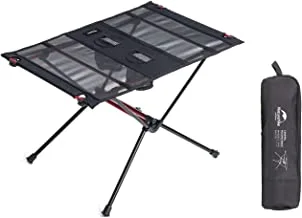 Naturehike Ultralight Folding Table Outdoor Camping Portable Outdoor Tea Aluminum Alloy Table for Picnic, Camp, Beach (Black)