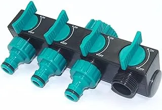4 Way Tap 3/4 Inch Garden Hose Pipe Splitter Plastic Drip Irrigation Water Connector Agricultural Faucet Valve Splitter