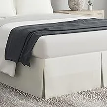 Bed Maker’s Never Lift Your Mattress Wrap Around Bed Skirt, Classic Style, Low Maintenance Wrinkle Resistant Fabric, Traditional 14 Inch Drop Length, California King, Ivory