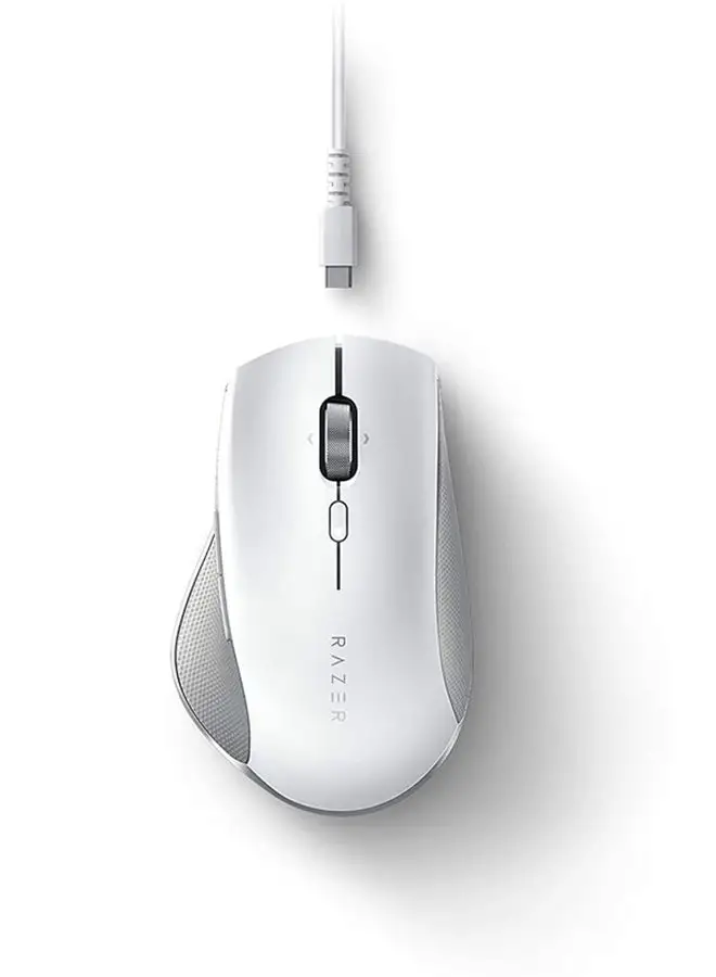 RAZER Razer Pro Click Humanscale Wireless Mouse, Ergonomic Form Factor, 5G Advanced Optical Sensor, Multi-Host Connectivity, 8 Programmable Buttons - White