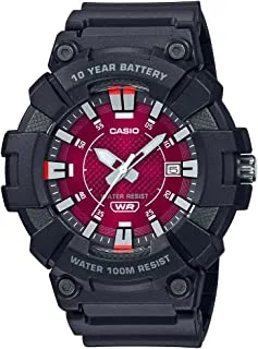 Casio Men's Watch Analog Red Dial Resin Band MW-610H-4AVDF