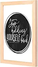 LOWHA Stop Holding yourself Wall Art with Pan Wood framed Ready to hang for home, bed room, office living room Home decor hand made wooden color 23 x 33cm By LOWHA