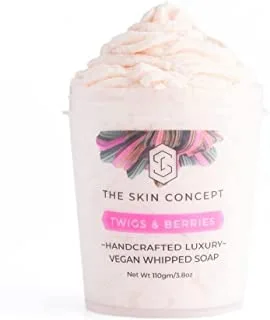 The Skin Concept Hand Crafted Vegan Whipped Soap - Twigs & Berries, 110g