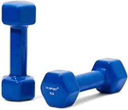 TA by Dorsa Pair Of 2 Fitness Dumbbell Set 2 x 5 pound, Blue