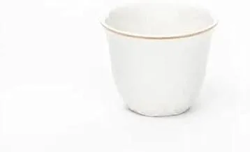 طقم فناجين قهوة منقوشة من السيف غاليري ، 12 قطعة ، أبيض