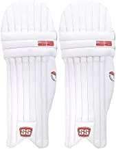 Ss Sunridges 10050044 College Batting Cricket Leg Guards, 1 Pair 25 Inch, White