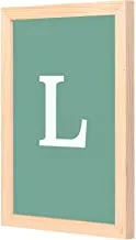 LOWHA White L letter Wall Art with Pan Wood framed Ready to hang for home, bed room, office living room Home decor hand made wooden color 23 x 33cm By LOWHA