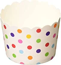 Rainbow Paper Mini Small Scalloped Dots Snack Cup 36pcs