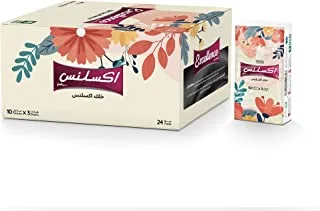 Excellence Pocket Facial Tissues, 10 Sheets X 3-Ply, 24 Pieces - Pack of 1