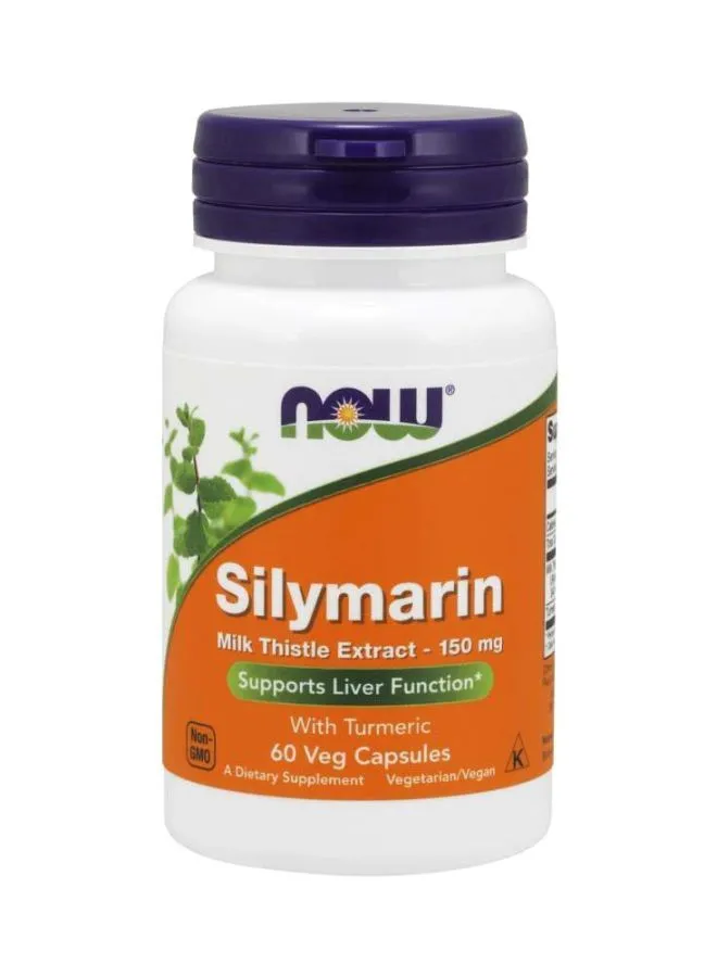 Now Foods Silymarin Milk Thistle Extract 150 مجم 60 كبسولة نباتية