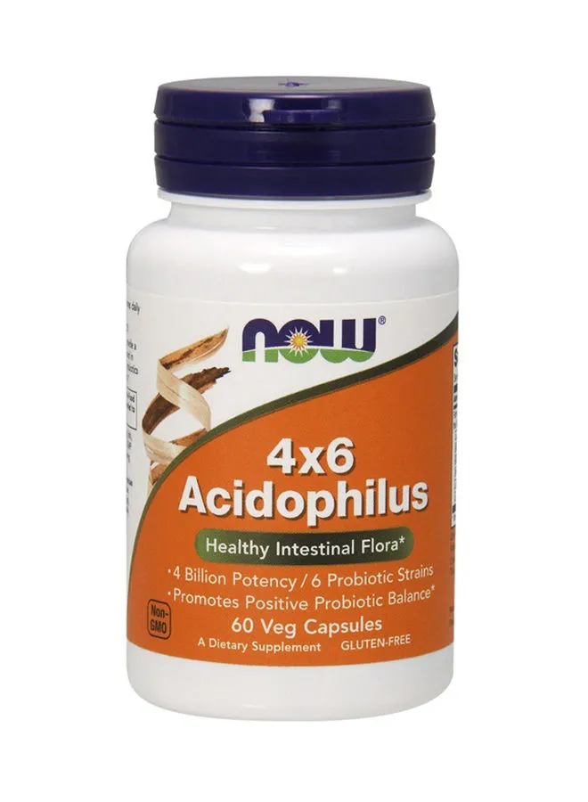 Now Foods Acidophilus 4X6 Capsules 60