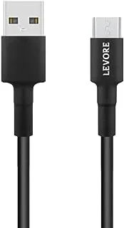 Levore 1M PVC USB A to Micro USB Cable Black