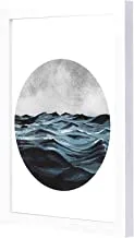 LOWHA dark ocean Wooden Framed Wall Art painting with White frame 23x33x2cm By LOWHA