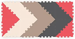 Sunta ، بساط أرضي بأربعة ألوان على شكل مثلث ، سجادة أرضية - أحجية متناسقة ومتناسقة ، 16 قطعة ، متعددة الألوان
