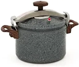 Alsaif Gallery Granite Pressure Cooker, 5 Liter Capacity, Grey