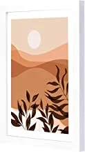 LOWHA sand sun Wooden Framed Wall Art painting with White frame 23x33x2cm By LOWHA