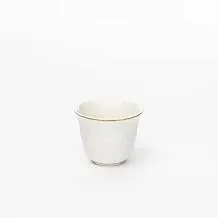 طقم فناجين قهوة عربية من السيف غاليري ، 12 قطعة ، أبيض منحوت