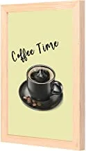 LOWHA coffee time yellow Wall art with Pan Wood framed Ready to hang for home, bed room, office living room Home decor hand made wooden color 23 x 33cm By LOWHA