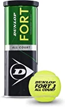 DUNLOP Fort All Court Tennis Balls,Yellow Set of 3 Piece, 601315