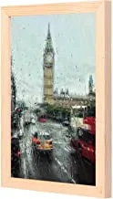 LOWHa architecture-big-ben-buildings-2028885 Wall art with Pan Wood framed Ready to hang for home, bed room, office living room Home decor hand made wooden color 23 x 33cm By LOWHa