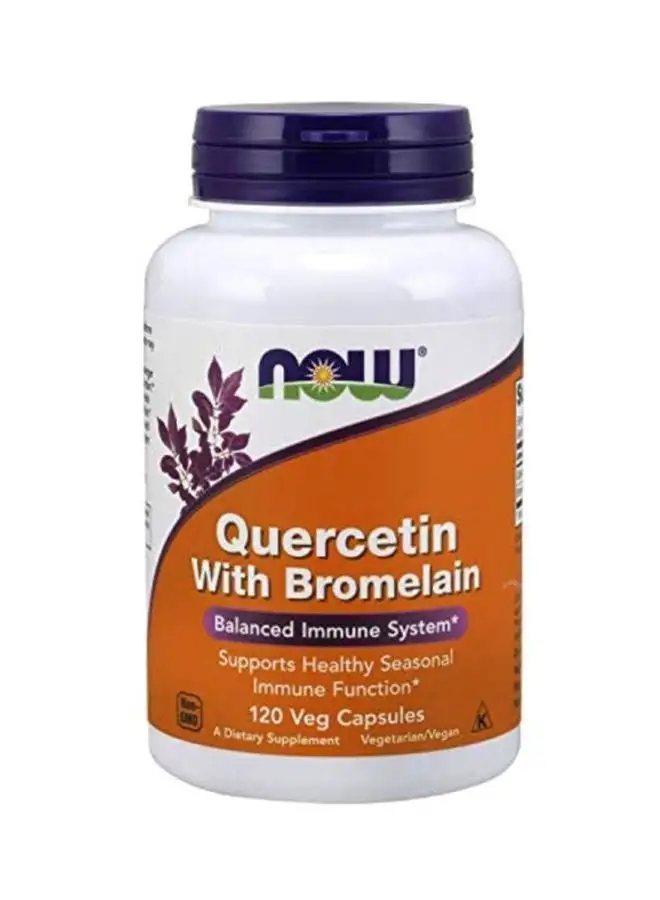 Now Foods Quercetin With Bromelain Dietary Supplement - 120 Capsules