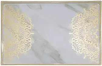 صينية تقديم فايبر من السيف جاليري ، رمادي / ذهبي