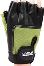 Liveup Training Glove, Small/Medium, Black/Green