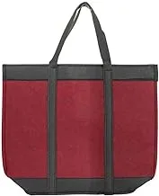 Alsaif Gallery Bag with Leather Hand, Red/Black