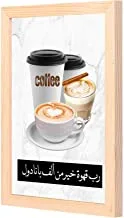 LOWHA coffee better than 1000 panadol Wall Art with Pan Wood framed Ready to hang for home, bed room, office living room Home decor hand made wooden color 23 x 33cm By LOWHA
