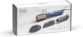 BABYLISS Air Styler Pro 1000| 38mm Thermal Brush With 2.2m Swivel Cord | Rotating 50mm Soft Bristle Brush With 2 Heats Plus A Cool Setting lightweight Design & Salon-quality Results| AS965SDE(Blue)
