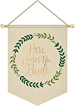 Love and Leaves Canvas Hanging Sign Decoration