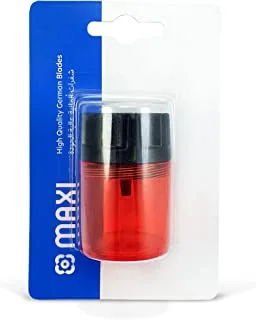 Maxi MX-SH402-1 Barrel Single Hole Sharpener, Assorted Colors