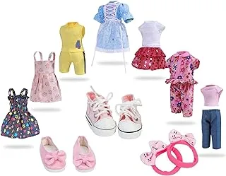 Wyhtoys 7pcs doll clothes and 2pcs shoes fits 14 inch 14.5inch doll american girl wellie wishers dolls