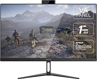 Datazone Gaming Monitor 24 inch, Full HD Resolution (1920x 1080), AMD FreeSync, 1MS response time, 75hz Refresh rate Pop up Cam 3.0 MP with Mic, VA Panel, HDMI/DP/USB Frameless monitor DZ-24GE, Black