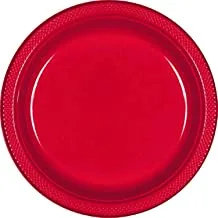 Apple Red Plastic Plates 9in, 20pcs