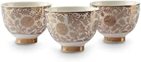 Alsaif Gallery Gold Floral Ceramic Cup Set 12 Pieces