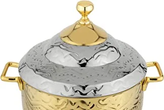 Al Saif Wejdan HotPot Stainless Steel,Size :4Liter,Colour: Silver/Gold